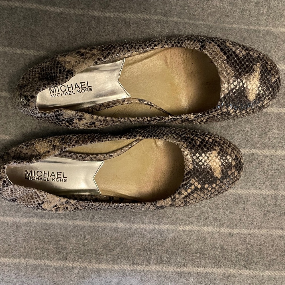 MICHAEL Michael Kors Snakeskin Ballet Flats